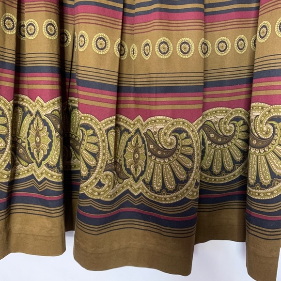 Harolds Womens Skirt Size 6 Knee Length Fit and Flare Colorful Lined Boho - Picture 2 of 11